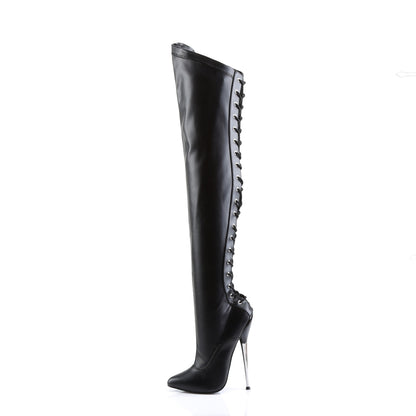Devious Botas de mujer DAGGER-3060 BLK STRED PU
