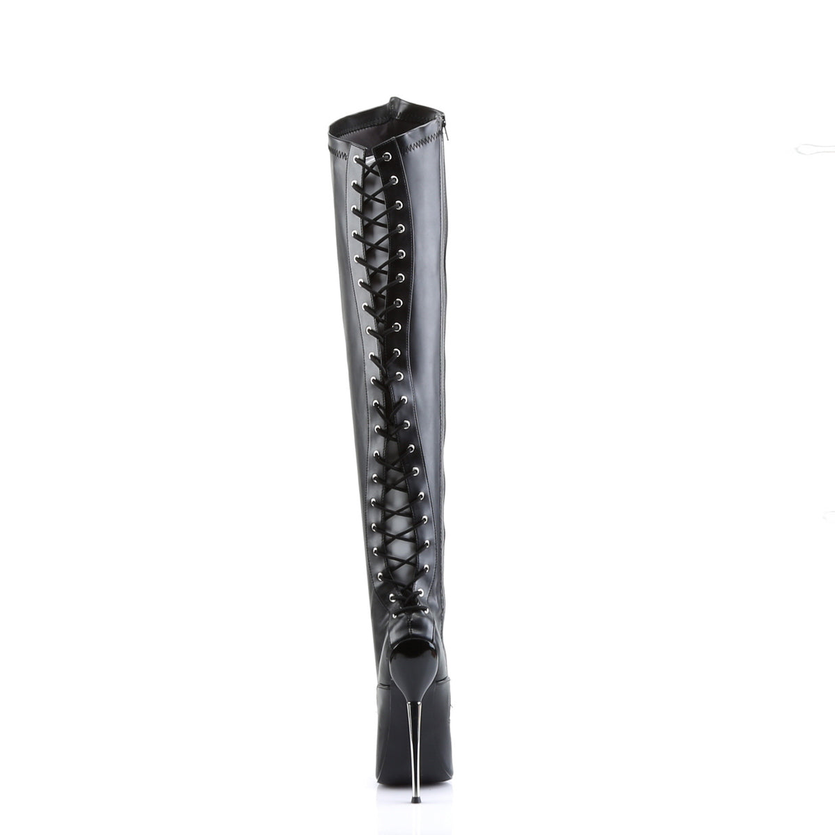 Devious Womens Boots DAGGER-3060 Blk Stretch Pu