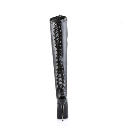 Devious Botas de mujer DAGGER-3060 BLK STRED PU