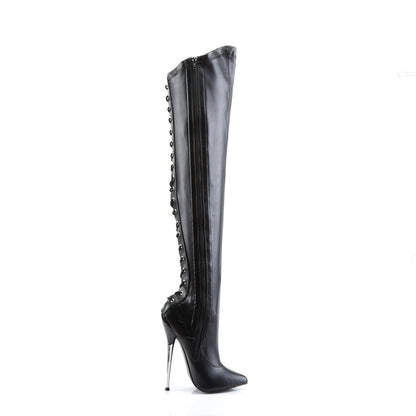Devious Botas de mujer DAGGER-3060 BLK STRED PU