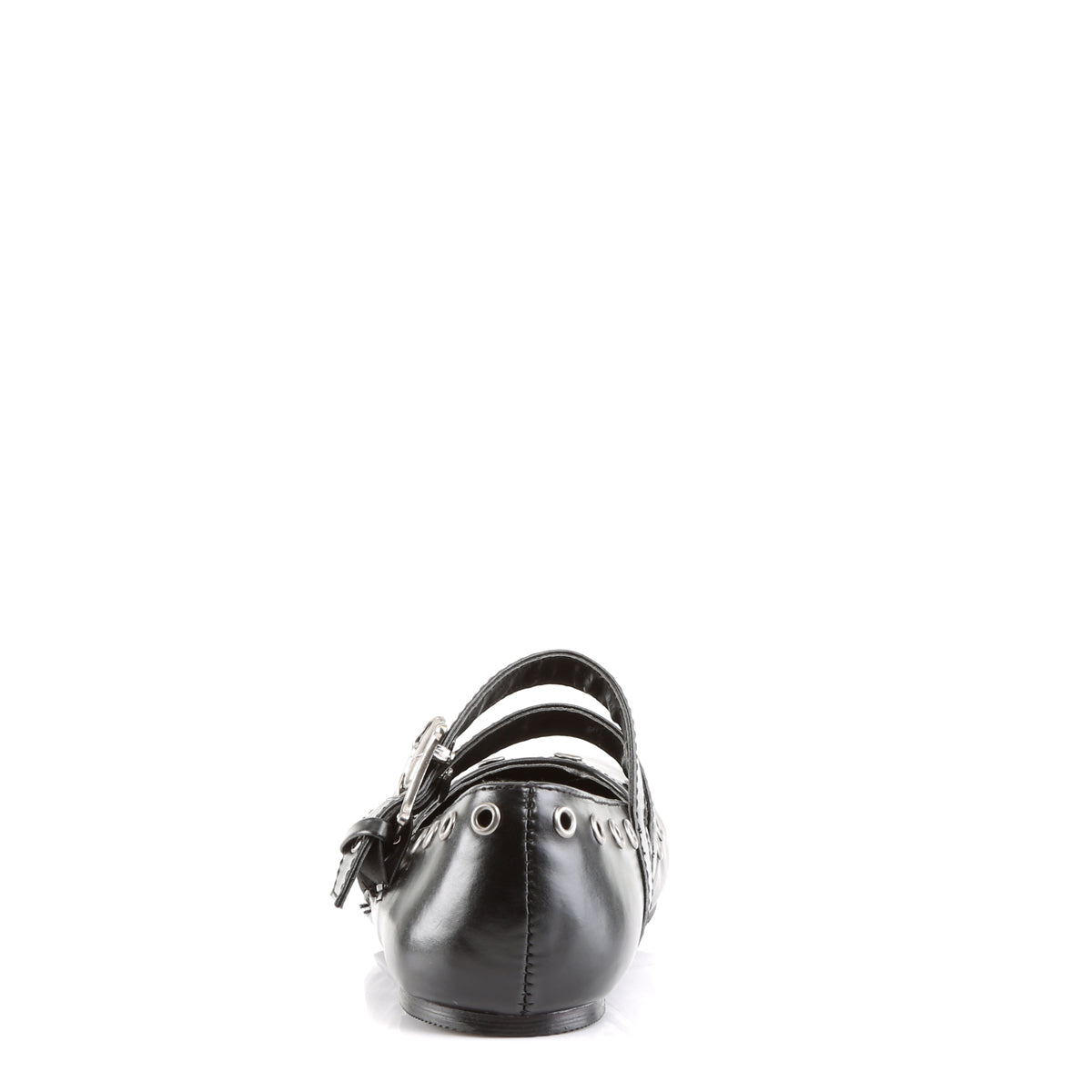 DemoniaCult Zapato bajo para mujer DAISY-03 BLK de cuero vegano