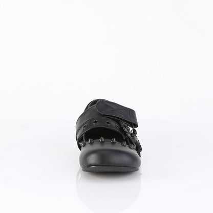 DemoniaCult Women's Flats DAISY-08 Blk Vegan Leather