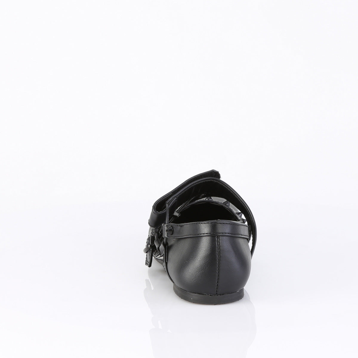 DemoniaCult Women's Flats DAISY-08 Blk Vegan Leather