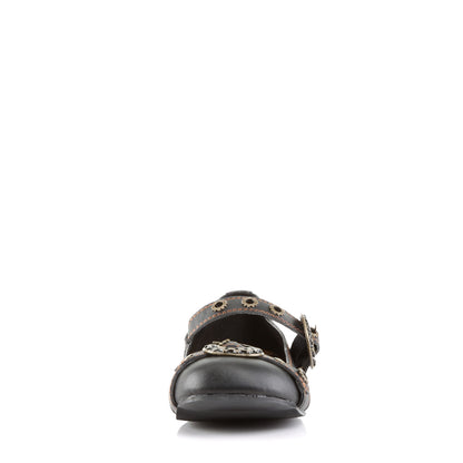 DemoniaCult Womens Low Shoe DAISY-09 Blk Vegan Leather