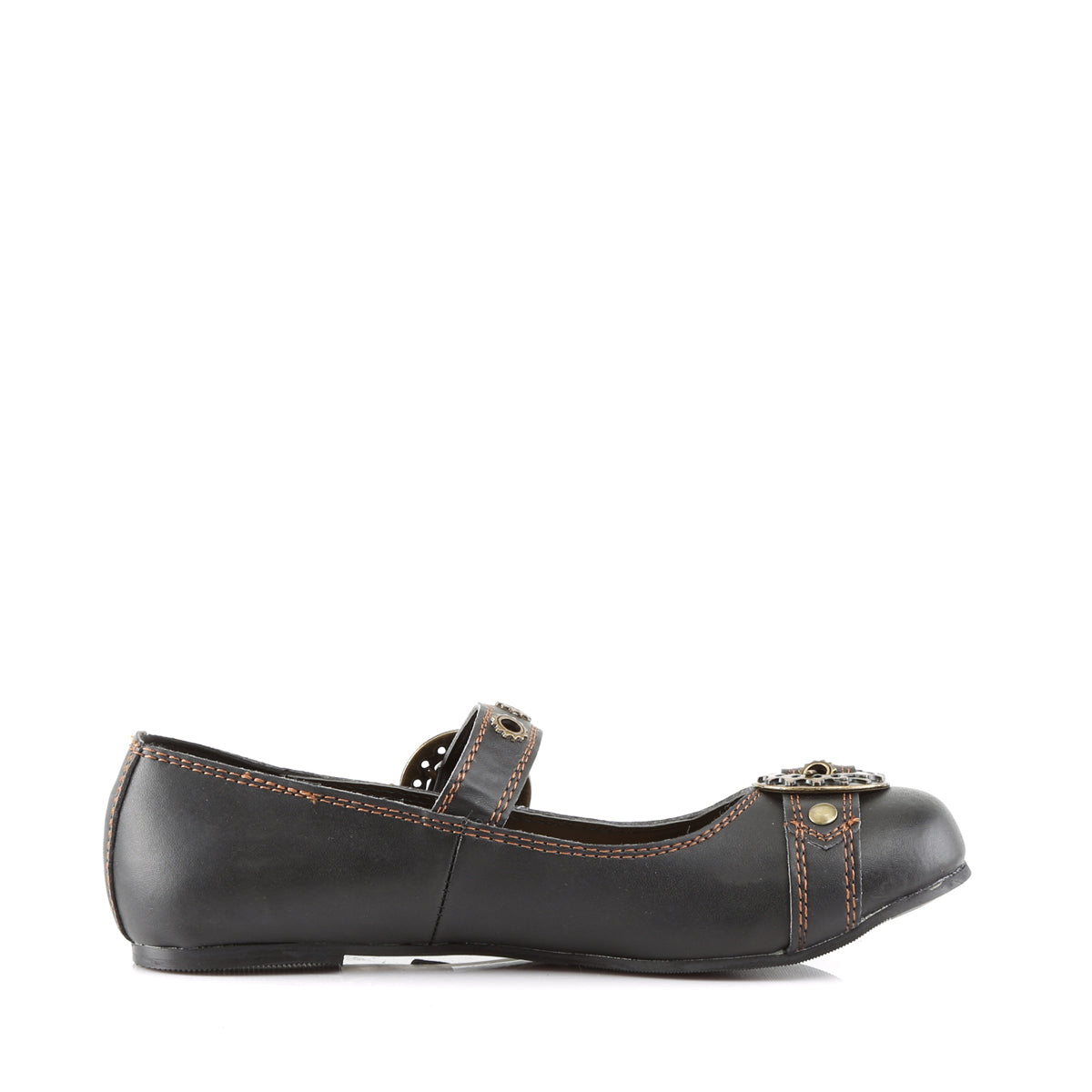 DemoniaCult Womens Low Shoe DAISY-09 Blk Vegan Leather