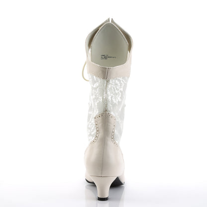 Funtasma Botas de tobillo para mujer DAME-115 Cordón de PU de marfil