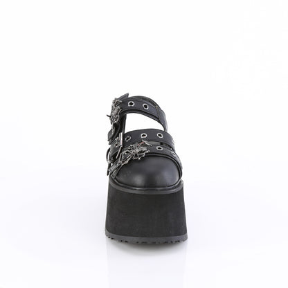 DemoniaCult   DAMNED-27 Blk Leather Vegan