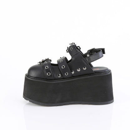 DemoniaCult   DAMNED-27 Blk Leather Vegan