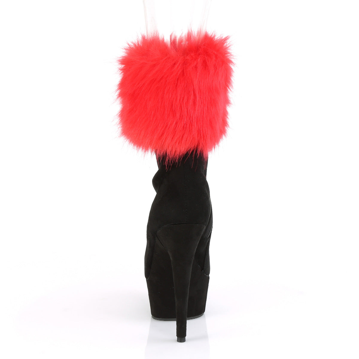 Pleaser Womens Ankle Boots DELIGHT-1000 Blk Faux Suede/Blk Faux Suede