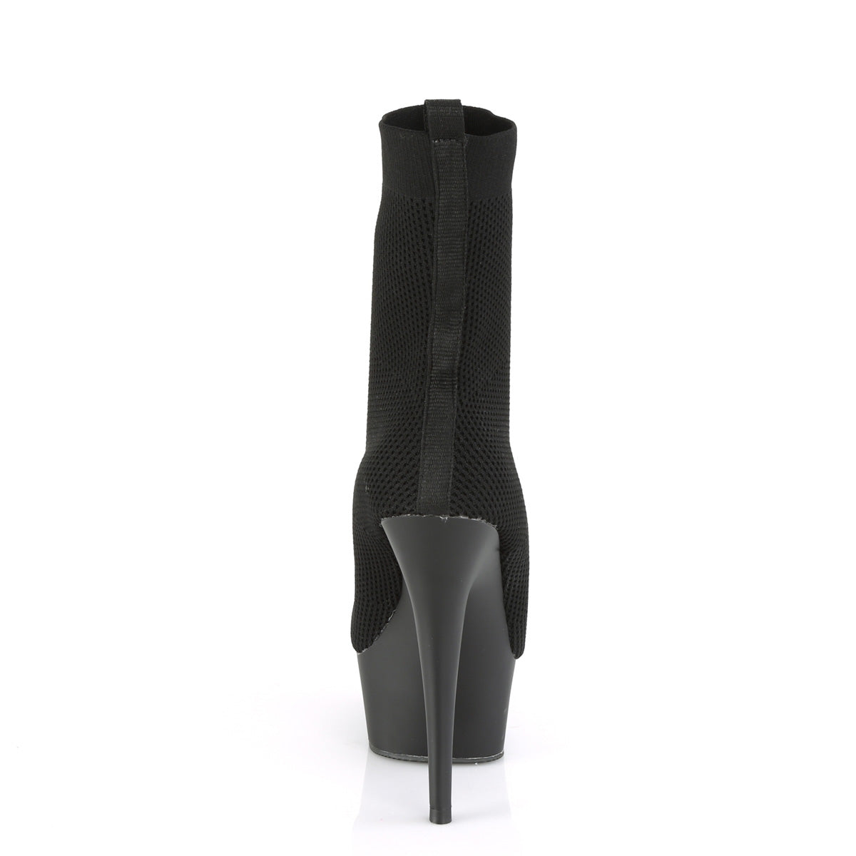 Pleaser Womens Ankle Boots DELIGHT-1002 Blk Fabric/Blk Matte