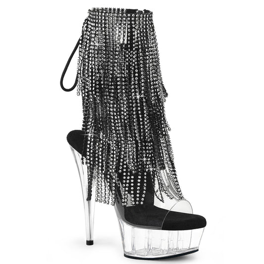 Pleaser   DELIGHT-1017RSF CLR-BLK/CLR