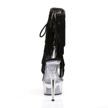 Pleaser Botas de tobillo para mujer DELIGHT-1017TF CLR-BLK / CLR