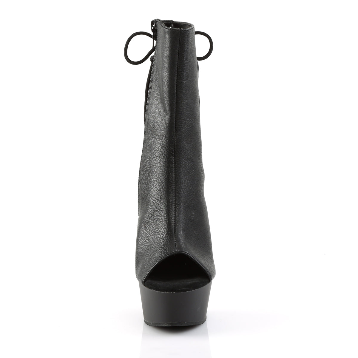 Pleaser Botas de tobillo para mujer DELIGHT-1018 Blk Faux Cuero / Blk