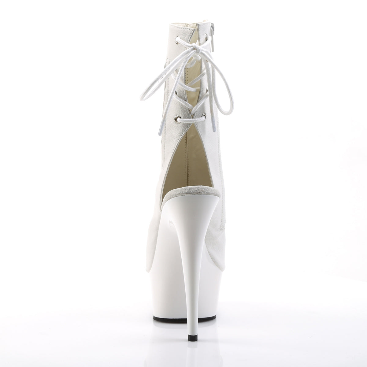 Pleaser Botas de tobillo para mujer DELIGHT-1018 Wht Faux Cuero / WHT