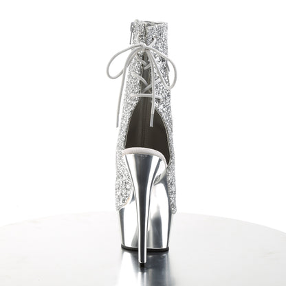 Pleaser Botas de tobillo para mujer DELIGHT-1018g slv Gltr / SLV Chrome