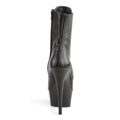 Pleaser Womens Ankle Boots DELIGHT-1020 Blk Leather/Blk