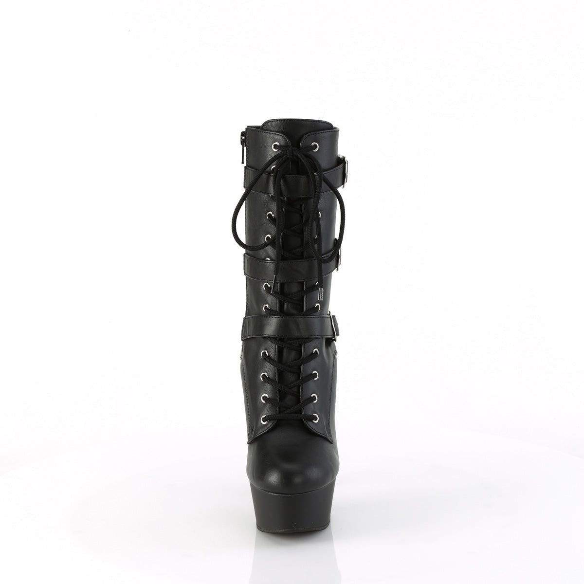 Pleaser   DELIGHT-1043 BLK Faux Leather/Blk Matte