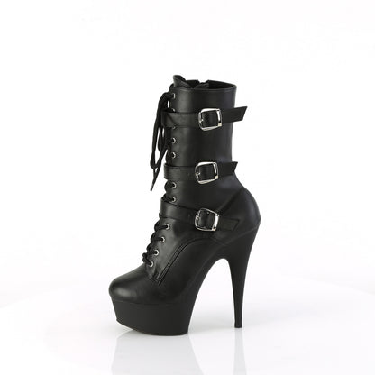 Pleaser   DELIGHT-1043 BLK Faux Leather/Blk Matte