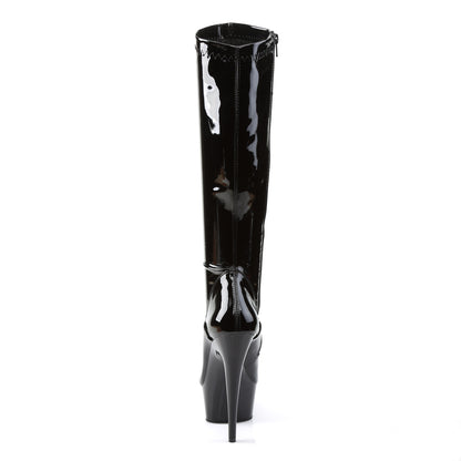 Pleaser Botas de mujer DELIGHT-2000 BLK STR PAT / BLK