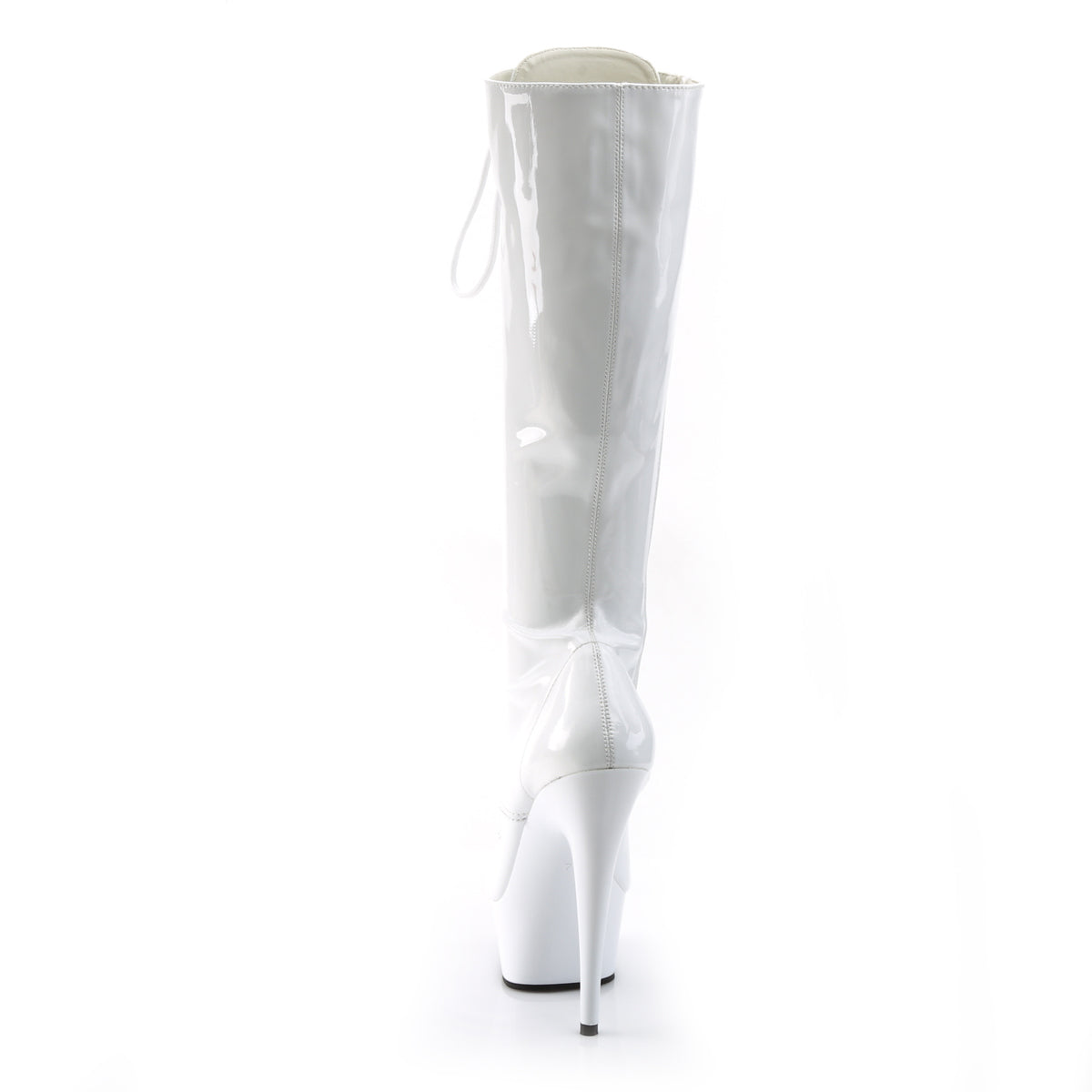 Pleaser Womens Boots DELIGHT-2023 Wht Str Pat/Wht