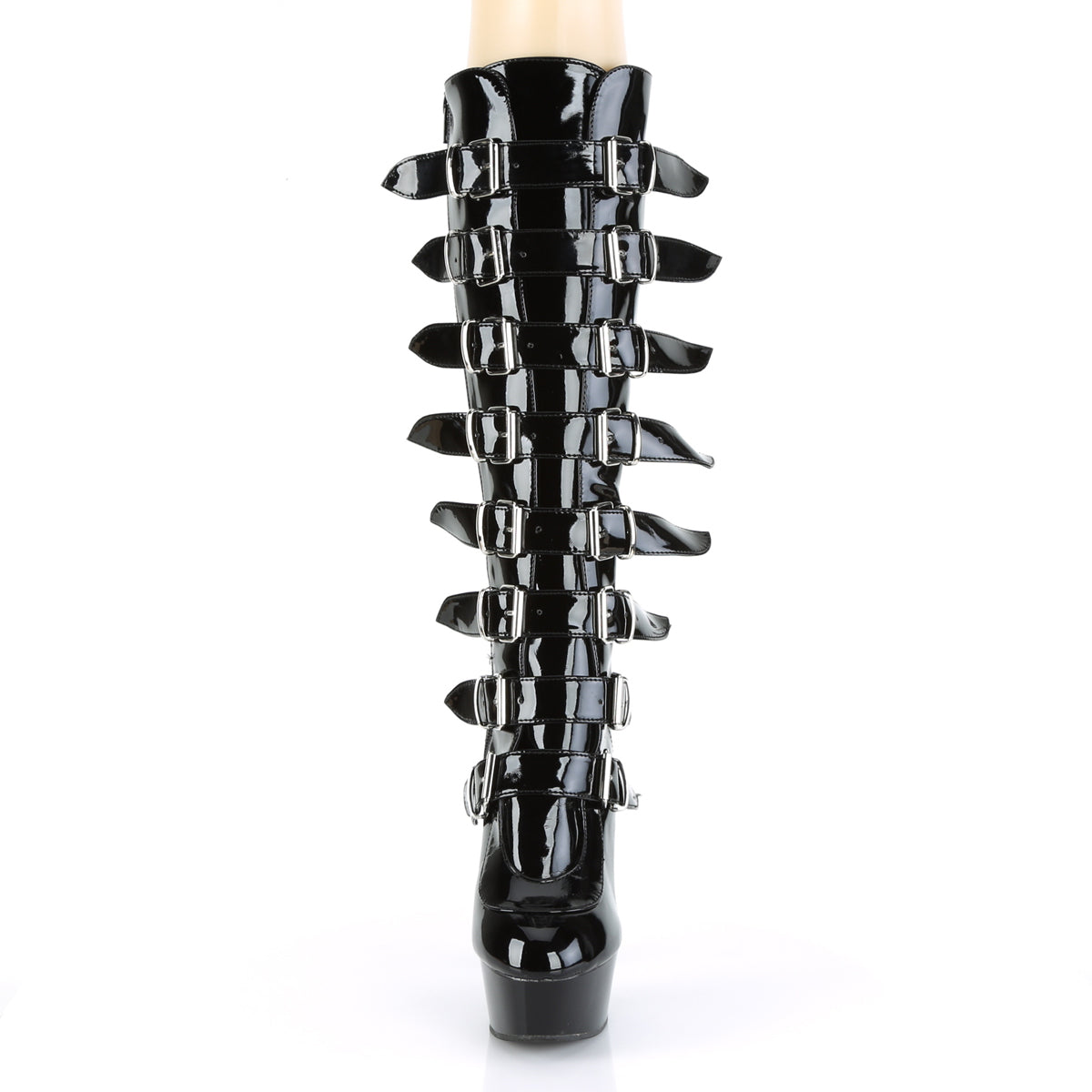 Pleaser Botas de mujer DELIGHT-2049 BLK PAT / BLK