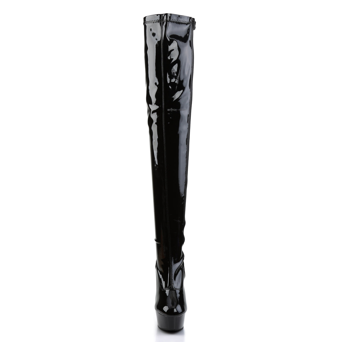 Pleaser Botas de mujer DELIGHT-3000 BLK STR PAT / BLK