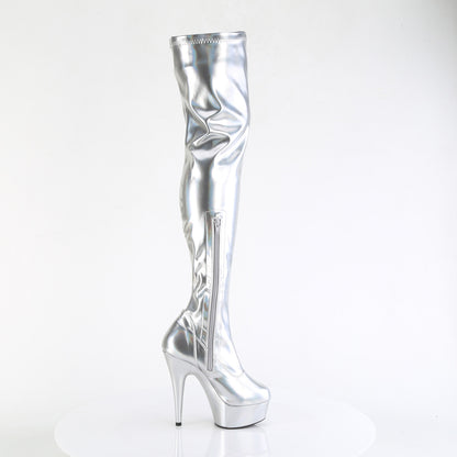 Pleaser   DELIGHT-3000HWR SLV Hologram PU/M