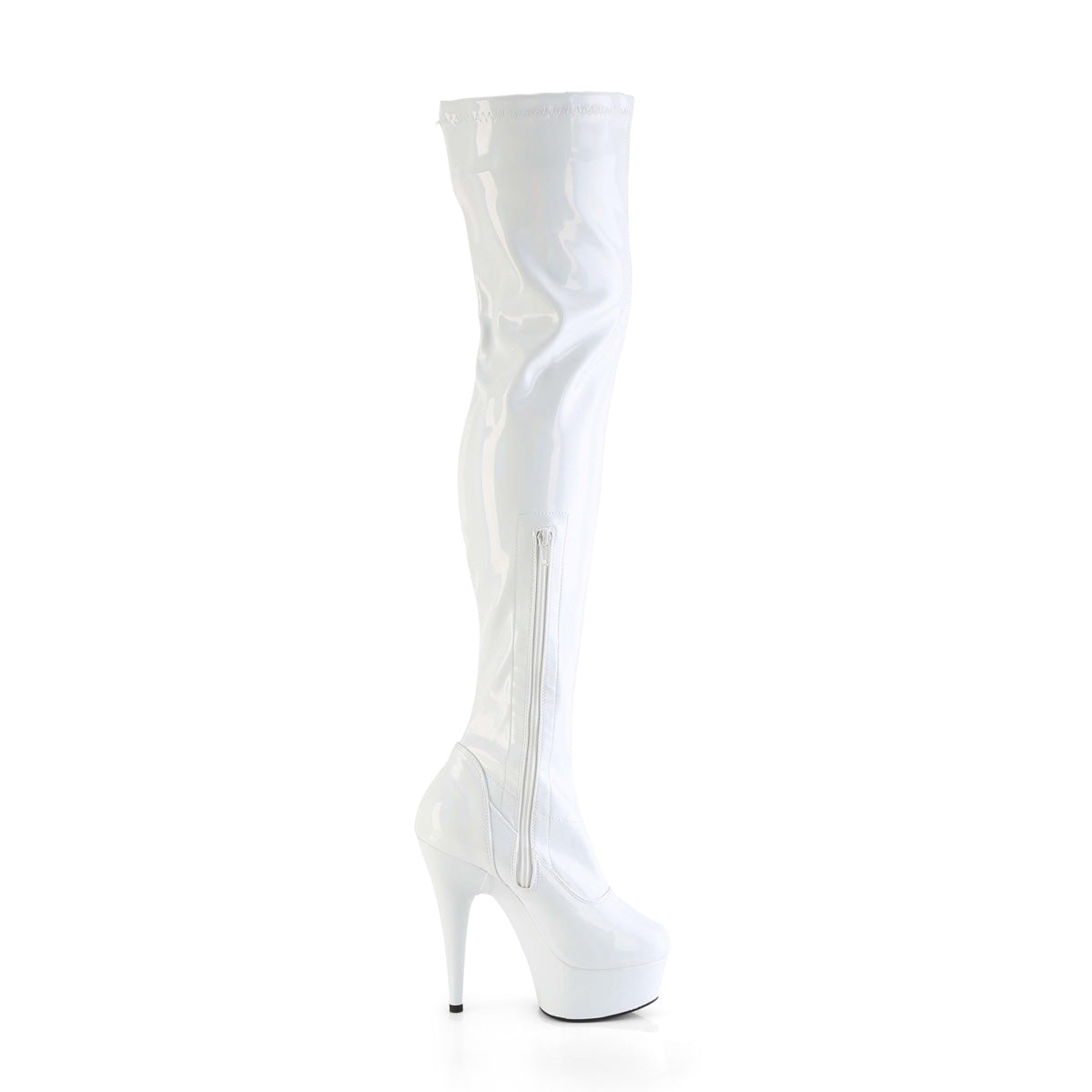 Pleaser   DELIGHT-3000HWR Wht Hologram Pat/M
