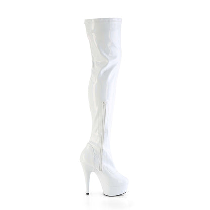 Pleaser   DELIGHT-3000HWR Wht Hologram Pat/M