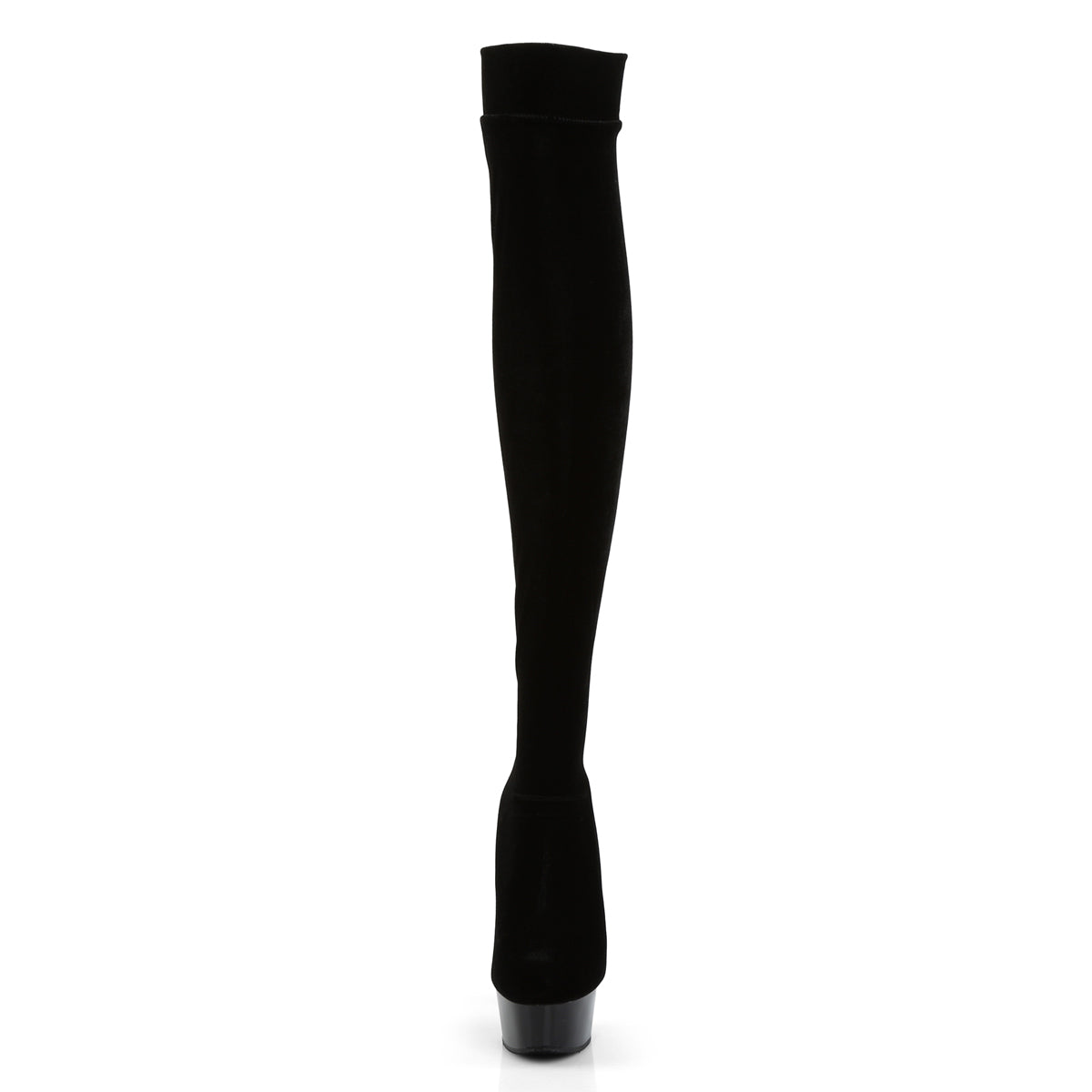 Pleaser Botas de mujer DELIGHT-3002 BLK STR VELVET / BLK