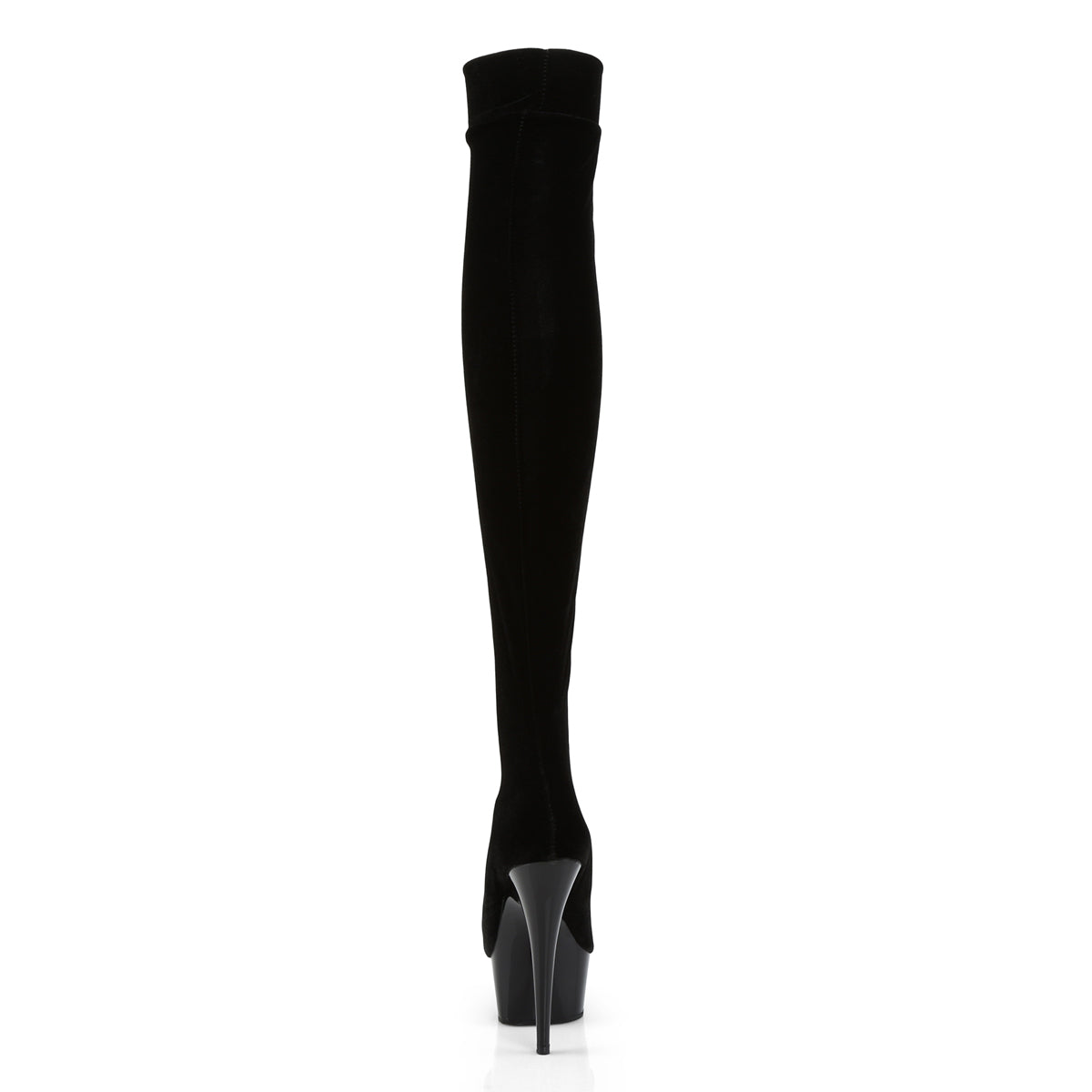 Pleaser Botas de mujer DELIGHT-3002 BLK STR VELVET / BLK