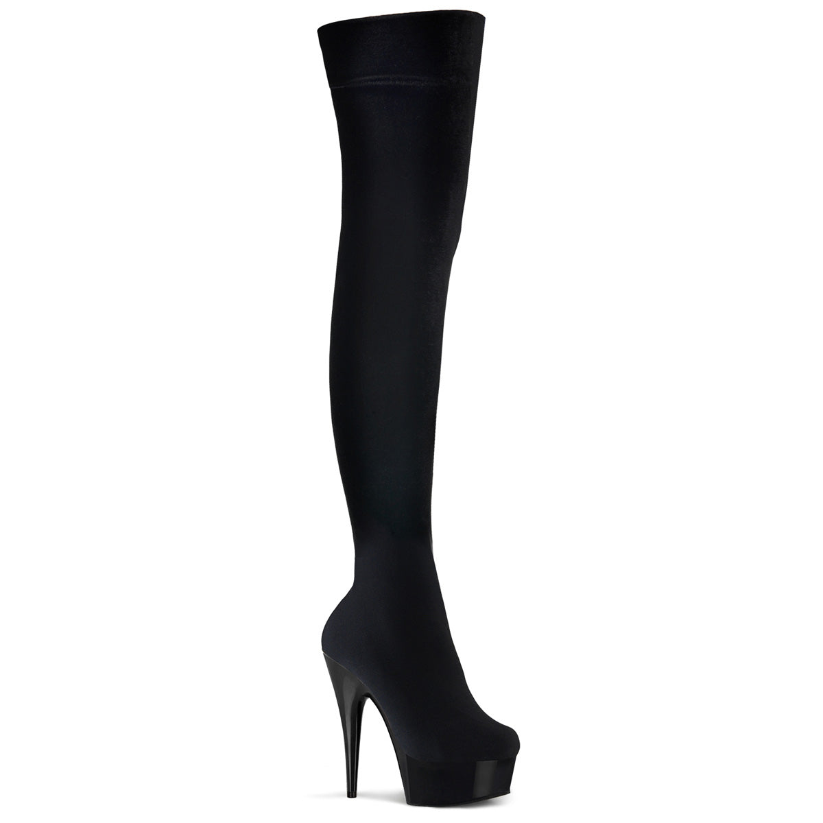 Pleaser Botas de mujer DELIGHT-3002 BLK STR VELVET / BLK