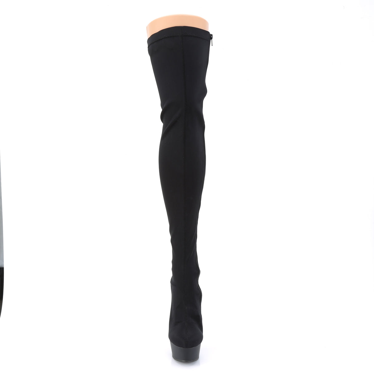 Pleaser Botas de mujer DELIGHT-3003 BLK LYCRA / BLK MATE