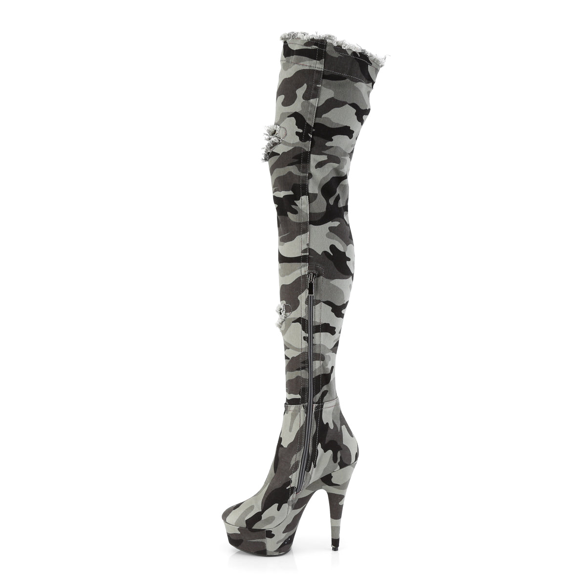 Pleaser Botas de mujer DELIGHTTela de tela de camufla de camo str / camo str