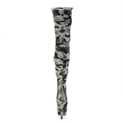 Pleaser Botas de mujer DELIGHTTela de tela de camufla de camo str / camo str
