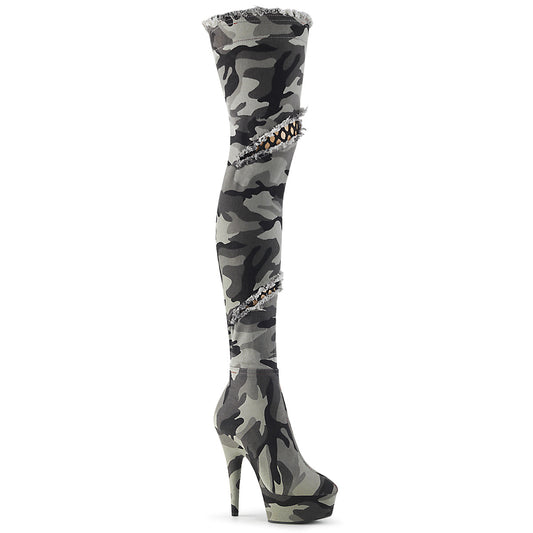 Pleaser Botas de mujer DELIGHTTela de tela de camufla de camo str / camo str