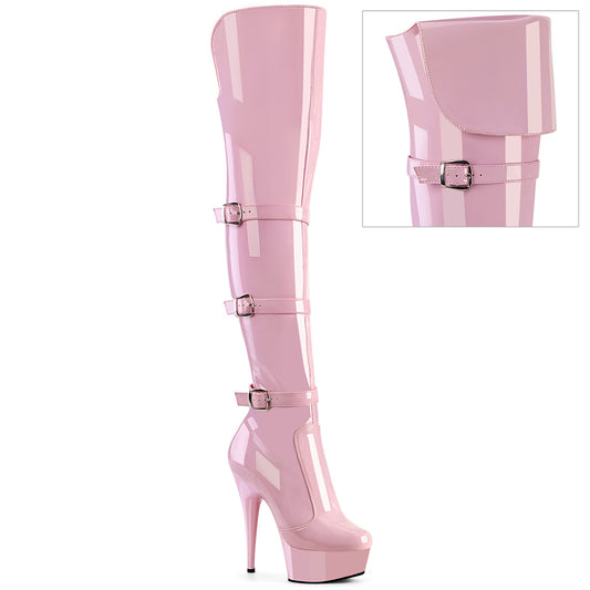 Pleaser   DELIGHT-3018 B. Pink Str. Pat/b. Rosa
