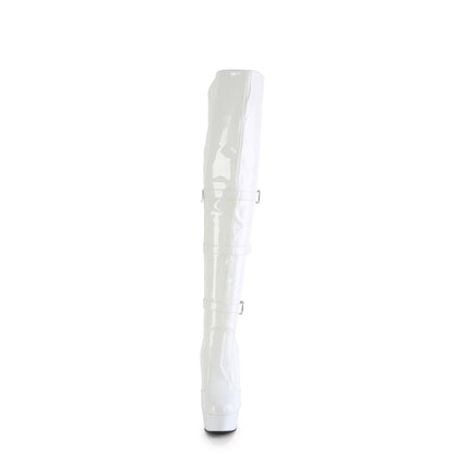 Pleaser   DELIGHT-3018 wht str. Pat/WHT
