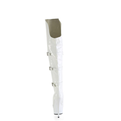Pleaser   DELIGHT-3018 wht str. Pat/WHT
