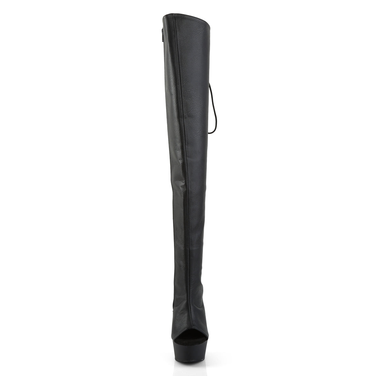 Pleaser Womens Boots DELIGHT-3019 Blk Faux Leather/Blk Matte