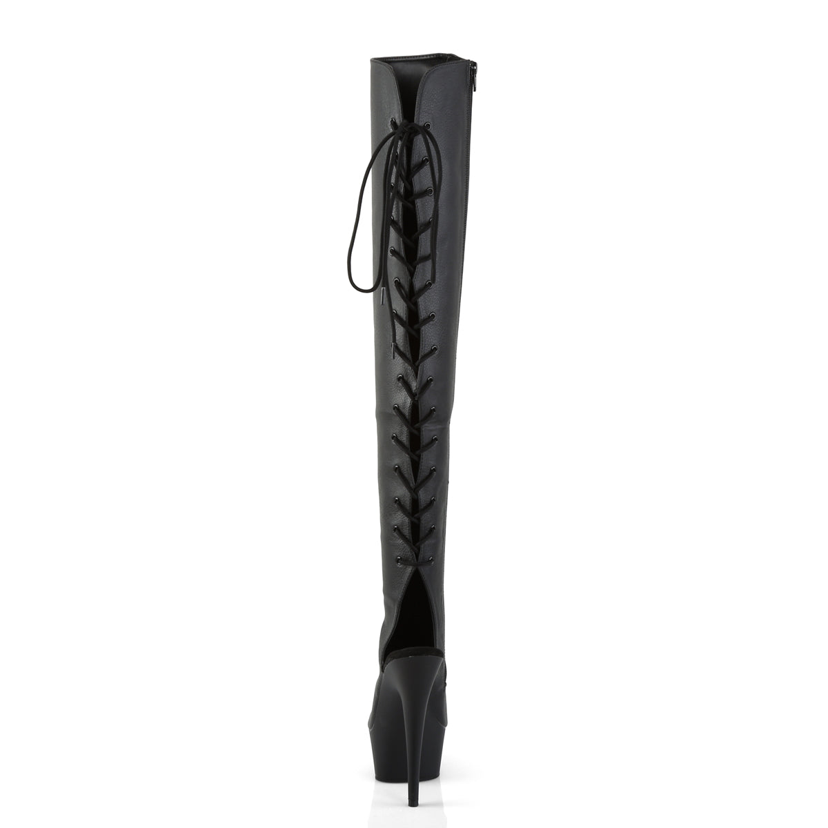 Pleaser Womens Boots DELIGHT-3019 Blk Faux Leather/Blk Matte