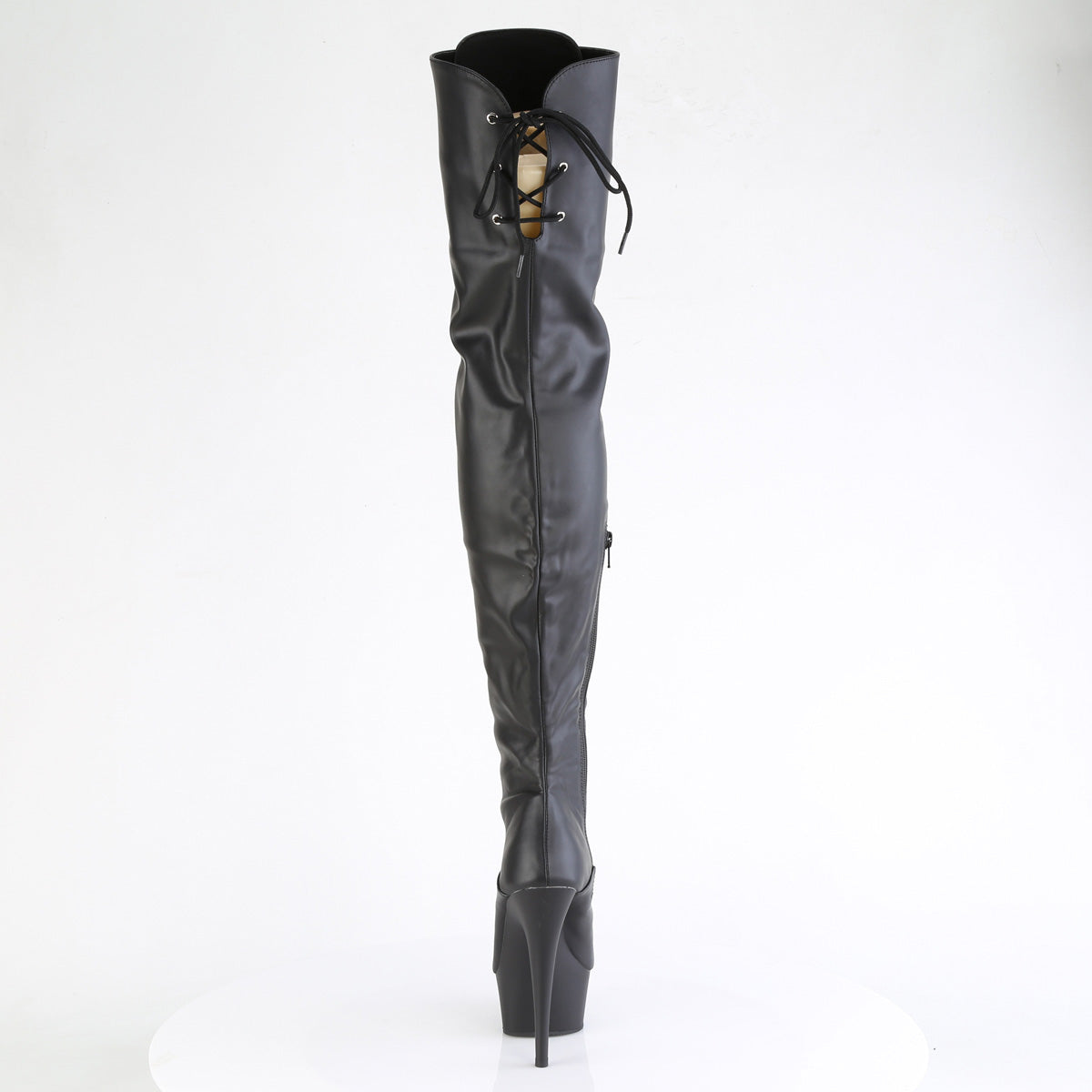 Pleaser   DELIGHT-3022 BLK Faux Leather/Blk Matte