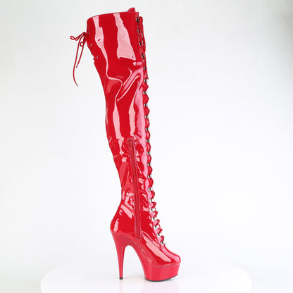Pleaser   DELIGHT-3022 rojo str pat/rojo