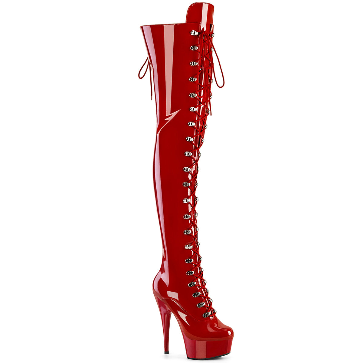 Pleaser   DELIGHT-3022 rojo str pat/rojo