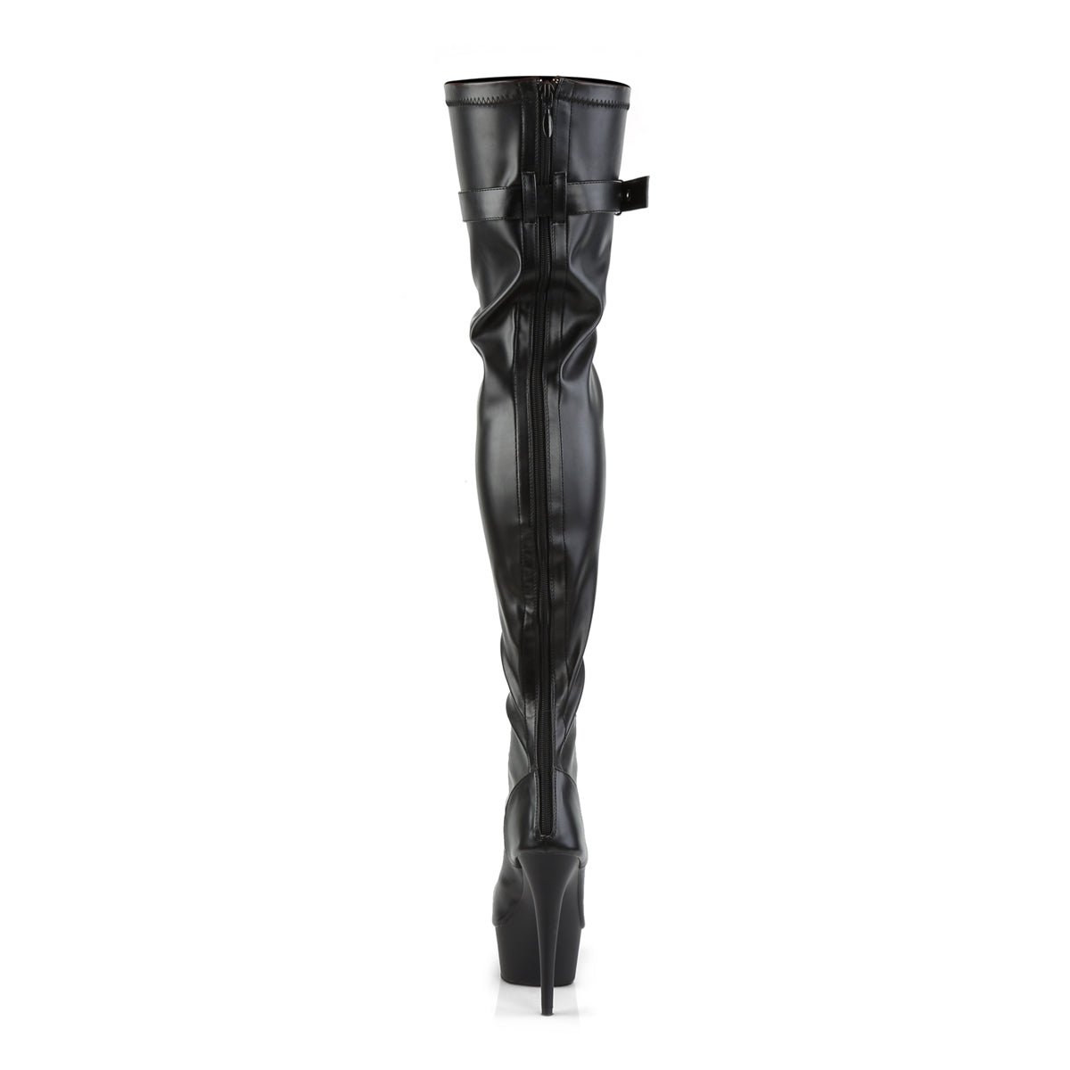 Pleaser Botas de mujer DELIGHT-3025 BLK STR Faux Cuero / Blk Matte
