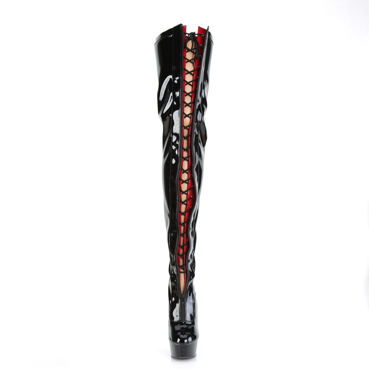 Pleaser  Botas DELIGHT-3027 Blk-Red Str. PAT / BLK