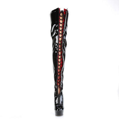 Pleaser  Botas DELIGHT-3027 Blk-Red Str. PAT / BLK
