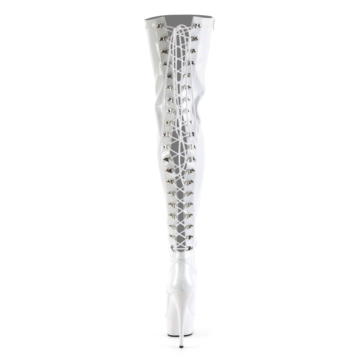 Pleaser Botas de mujer DELIGHT-3063 WHT STR PAT / WHT