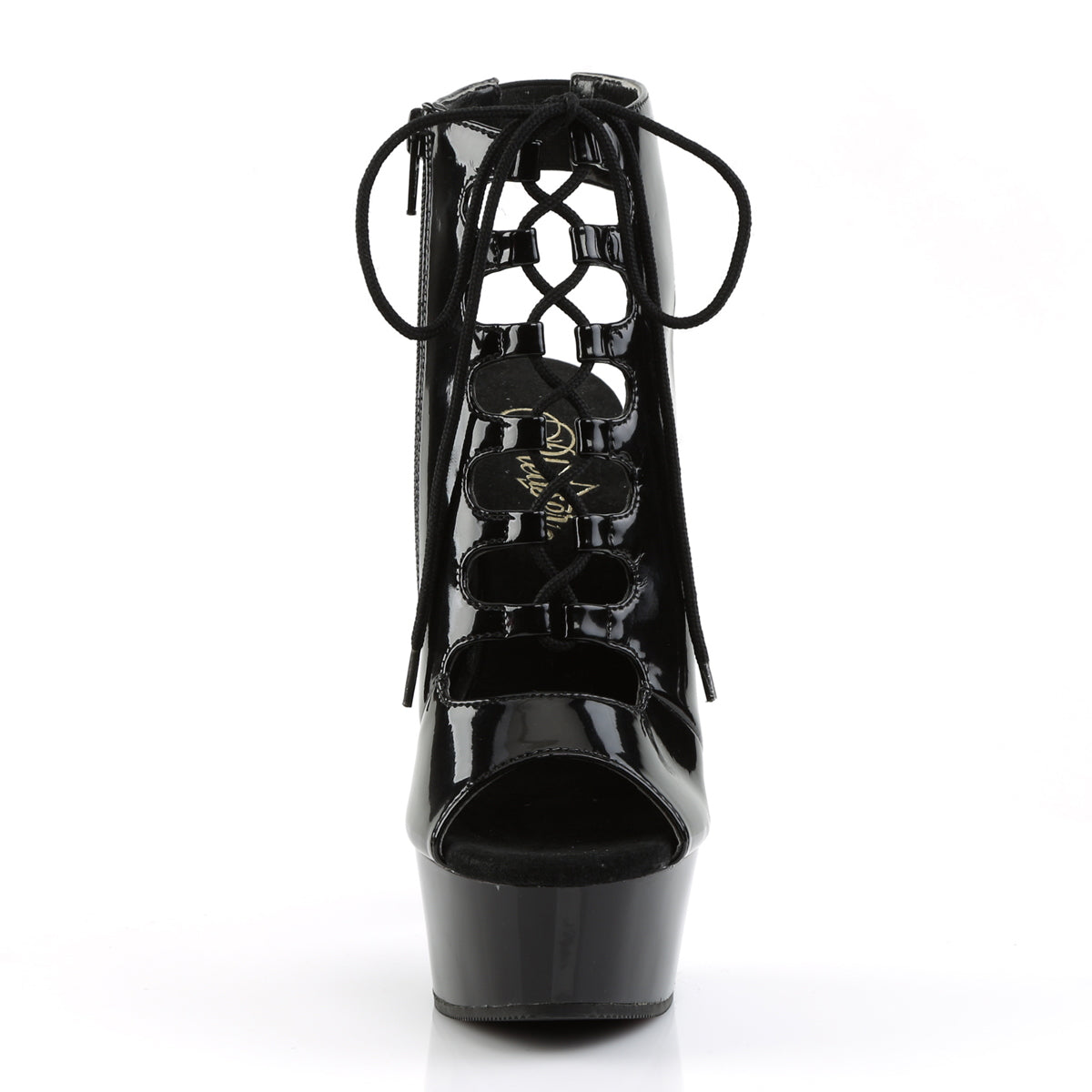 Pleaser Womens Ankle Boots DELIGHT-600-20 Blk/Blk