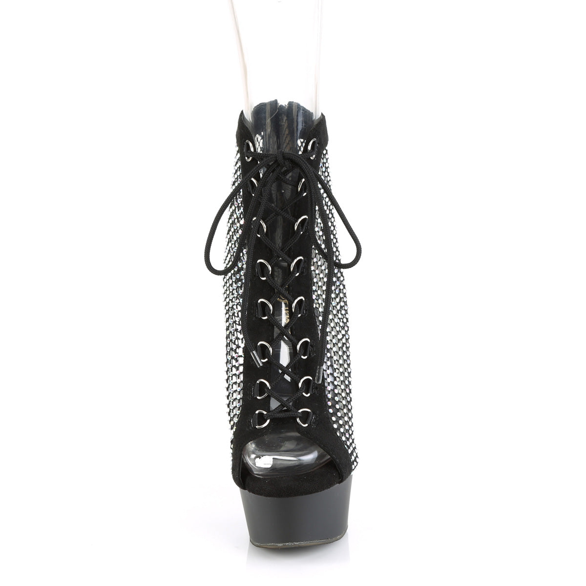 Pleaser  Botines DELIGHT-600-33RM BLK Faux Suede-RS Malla / BLK MATE